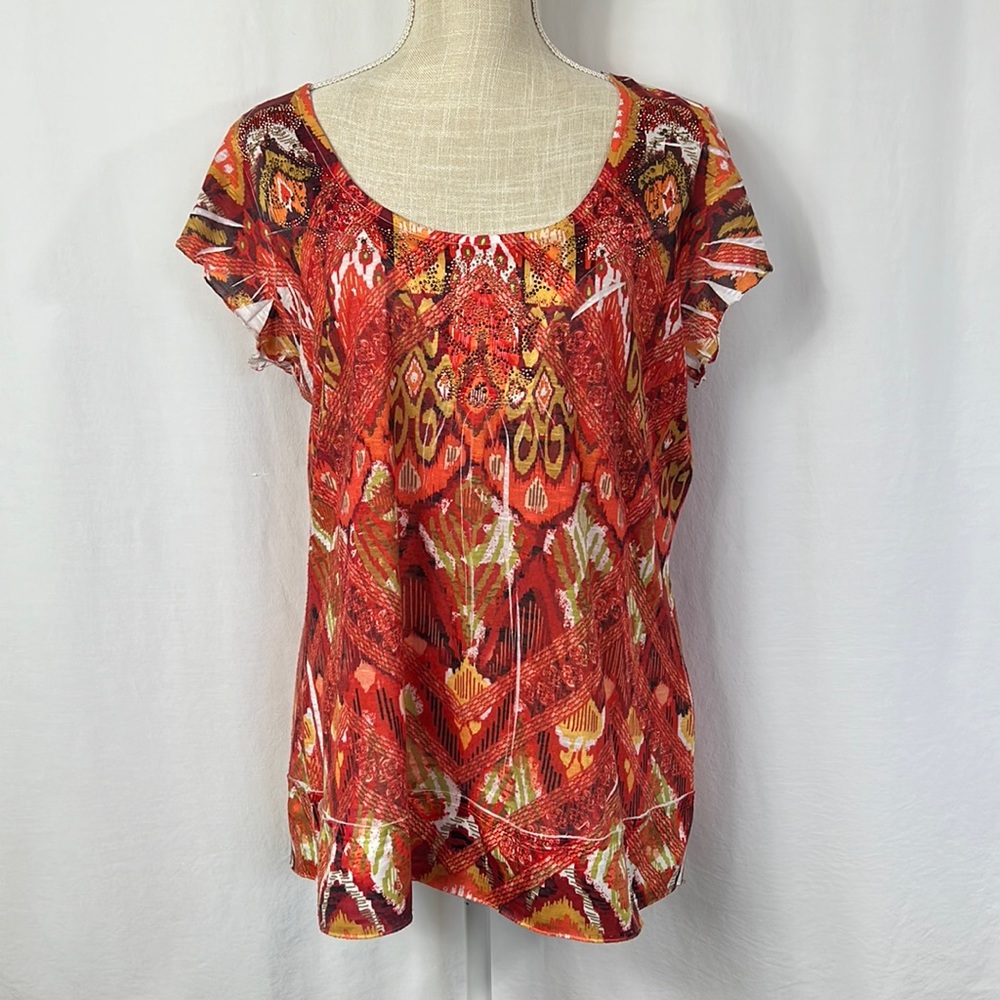 Apt. 9 XL Colorful Bejeweled Tee
